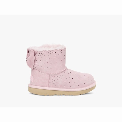 Botas UGG Mini Bailey Bow II Starry Lite Criança Cinzentas Rosa | PT-SAWLI